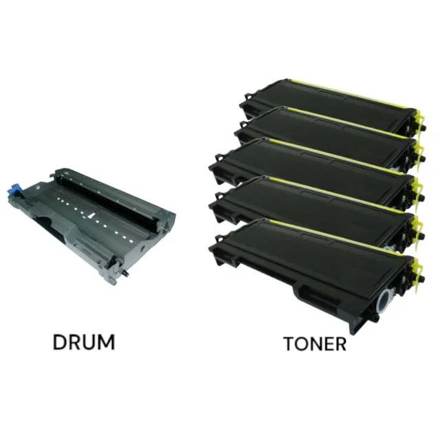 KATRIZ huismerk toner 1x Drum2000/2005 +5x Toner TNN2000/TN2005 Geschikt voor Brother DCP 7020/7010/7025/ FAX 2820/2920/ HL 2030/2040/2070N/2045/2075N / MFC 7220/7225N/7420/7820N / Brother HL-2035 / HL-2035R / HL-2037 6x Zwart