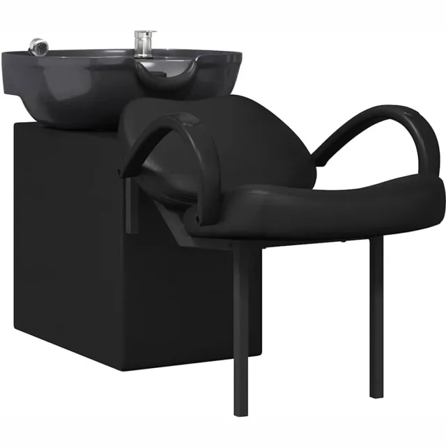 vidaXL Shampoo - Stoel - Zwart - 136 - x - 60 - x - 92 - cm - Kunststof