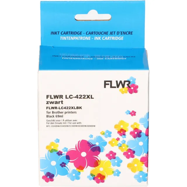 FLWR Cartridges / Brother LC-422XL / zwart / Geschikt voor Brother