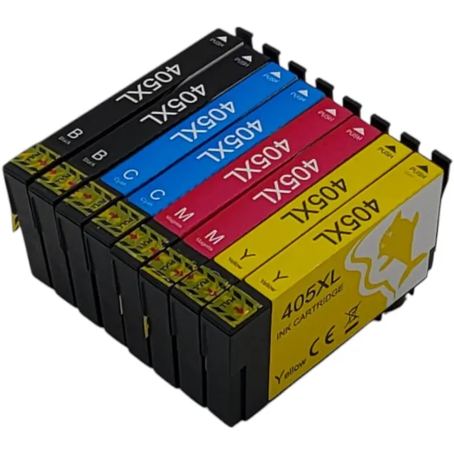 KATRIZ huismerk voor Epson 2x 405XLZwart + 2x 405XLCyaan + 2x 405XLMagenta + 2x 405XLGeel | WorkForce Pro WF-3820 DWF / WF-3825 DWF / WF-4820 DWF / WF-4830 DTWF / WorkForce WF-7830 DTWF / WF-7835 DTWF / WF-7840 DTWF