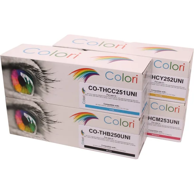 Colori Set 4x Colori huismerk toner geschikt voor HP Laserjet Enterprise 500 color M551 M551dn M551n M551xh M570 M570dn M570dw M575 M575c M575dn M575f MFP HP 507X 507A CE400X CE401A CE402A CE403A Set 4 kleuren