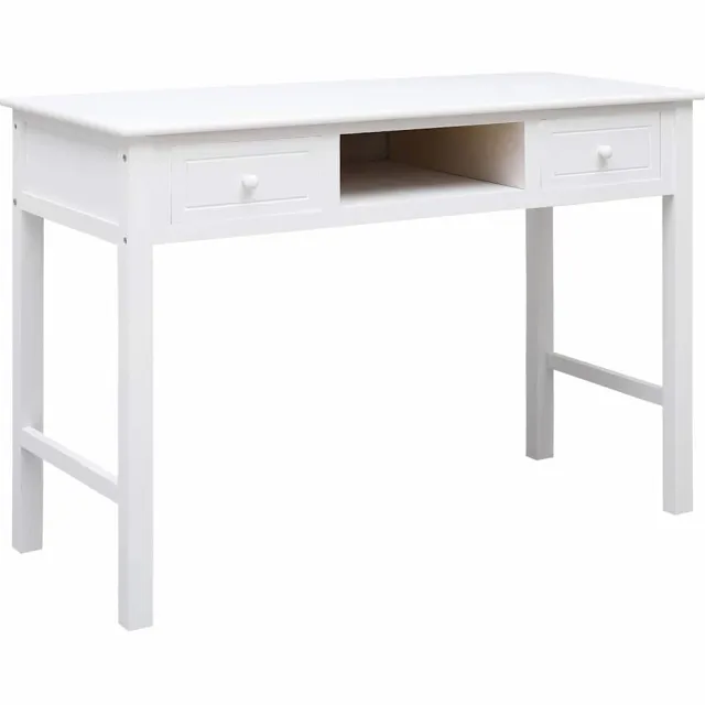 vidaXL Schrijftafel 110x45x76 cm hout wit