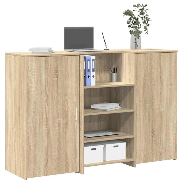 vidaXL Receptiebalie 155x50x103,5 cm bewerkt hout sonoma eikenkleurig Bruin