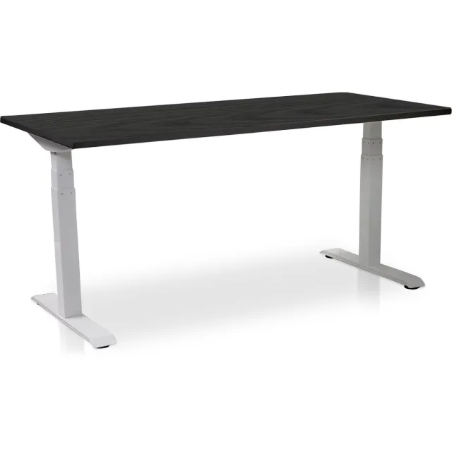 Multi Ratio Zit-sta bureau elektrisch verstelbaar - MRC PRO NEN-EN 527 | 160 x 80 cm | frame wit - blad zwart eiken | memory functie met USB | 150kg draagvermogen Wit frame