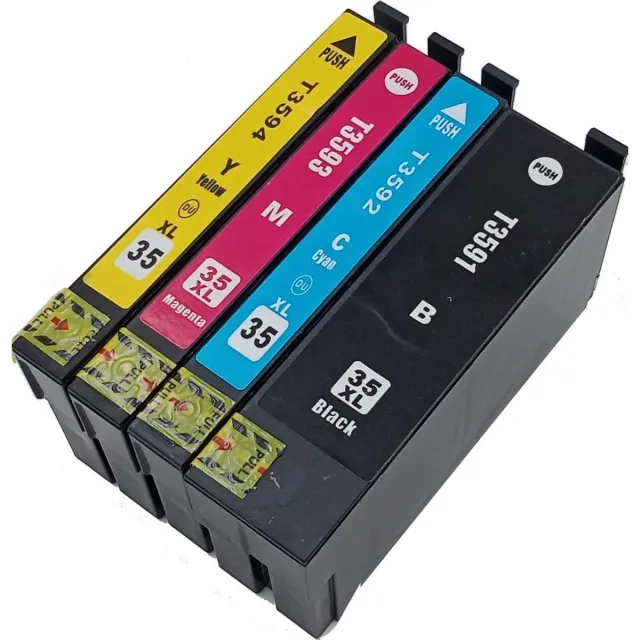 KATRIZ huismerk ink Epson 1x T3591XL Zwart + 1x T3592XL Cyaan + 1x T3593XL Magenta + 1x T3594XL Geel | 4 stuks Zwart, Cyaan, Magenta, Geel
