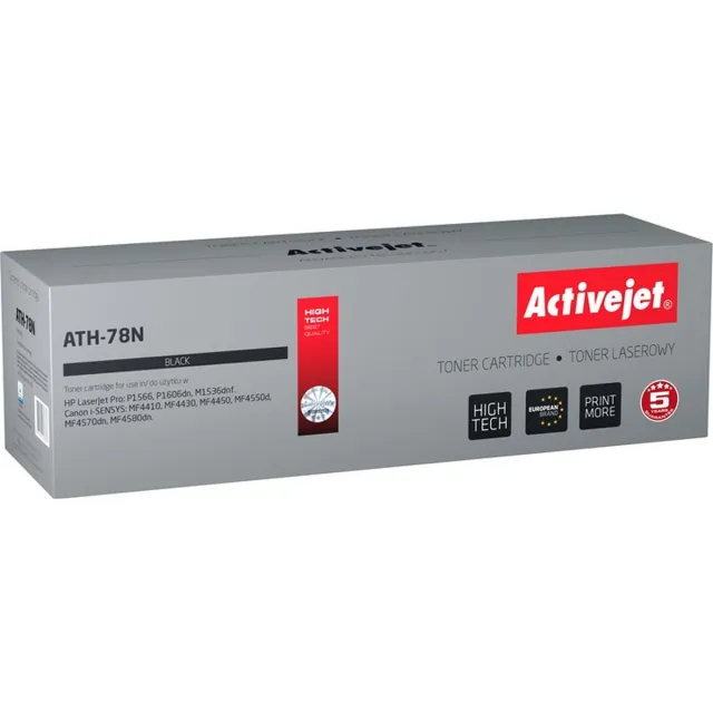 ActiveJet AT-78N toner voor HP-printer; HP 78A CE278A, Canon CGR-728 vervanging; Opperste; 2500 pagina's; zwart.