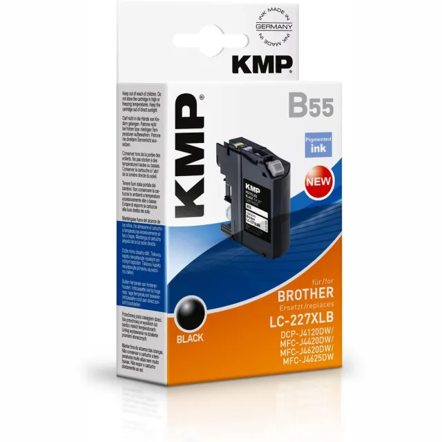 KMP Inkt vervangt Brother LC-227XLBK Compatibel Zwart B55 1531,4001