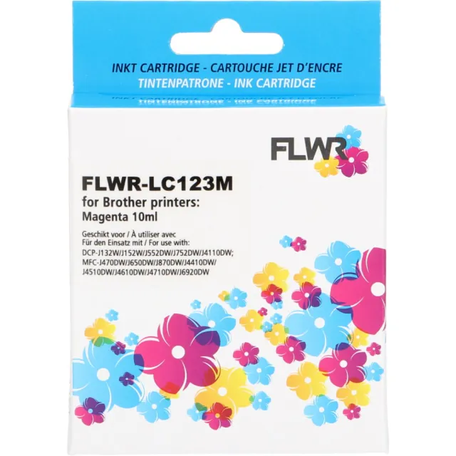 FLWR Cartridges / Brother LC-123 / magenta / Geschikt voor Brother