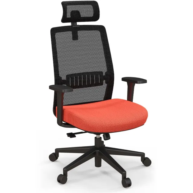 Costway Niet van toepassing: polyesterweefsel, spons, metaal, nylon, zwart, oranje, 60 x 65 x 116-126 cm