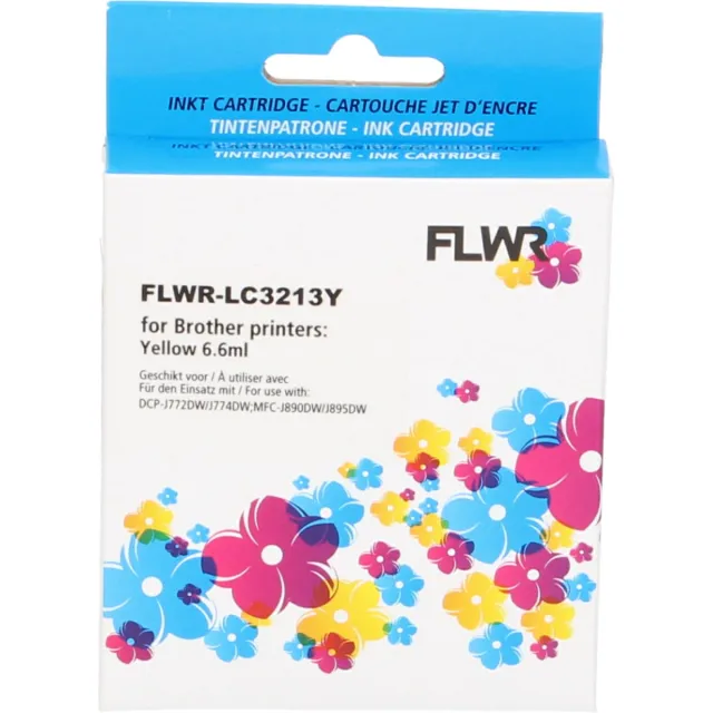 FLWR Cartridges / Brother LC-3213 / geel / Geschikt voor Brother