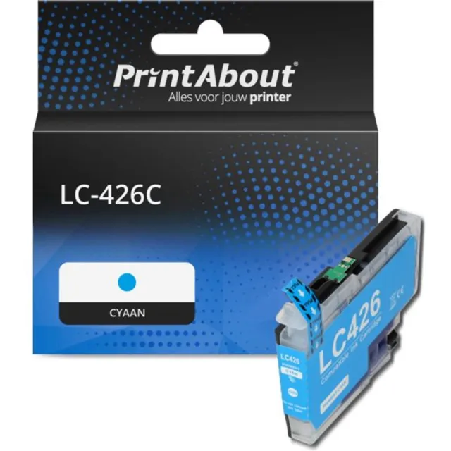 PrintAbout Huismerk Brother LC-426C Inktcartridge Cyaan