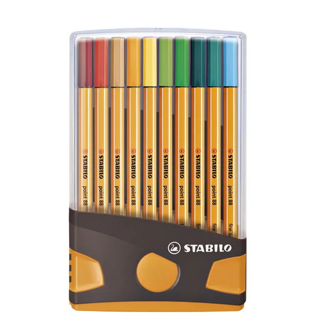 Stabilo Fineliner STABILO point 88/20 ColorParade rollerset antr/or F ass 20st oranje