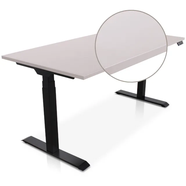 Multi Ratio Lineaflex MRC PRO Zit-Sta Bureau – Elektrisch Verstelbaar – 160x80 cm – Blad Sand Grey – Zwart Frame – ARBO Norm NEN-EN 527 – Met memorybediening – 150 KG Draagvermogen – 130 cm Hoog