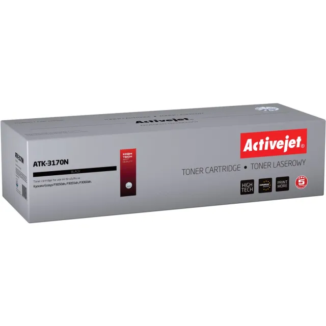 ActiveJet ATK-3170N Toner voor Kyocera-printer; Kyocera TK-3170 vervanging; Opperste; 15500 pagina's; zwart.