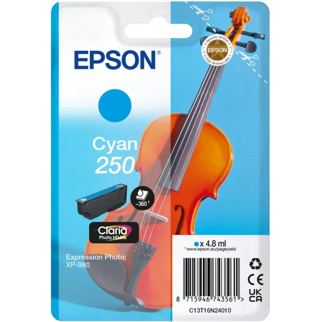 Epson Singlepack, cyaan 250 Viool Claria Photo HD-inkt