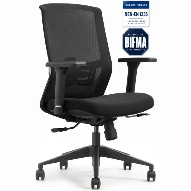 Stane Classic Basic Ergonomische Bureaustoel - Office Chair - Bureaustoelen voor Volwassenen - NEN-EN1335 Zwart - Classic Basic