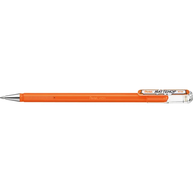 Pentel Gelschrijver Pentel K110 Mattehop medium oranje