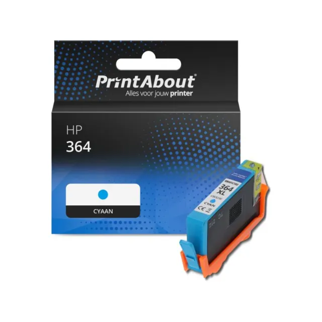 PrintAbout huismerk Inktcartridge 364 (CB318EE) Cyaan Geschikt voor HP