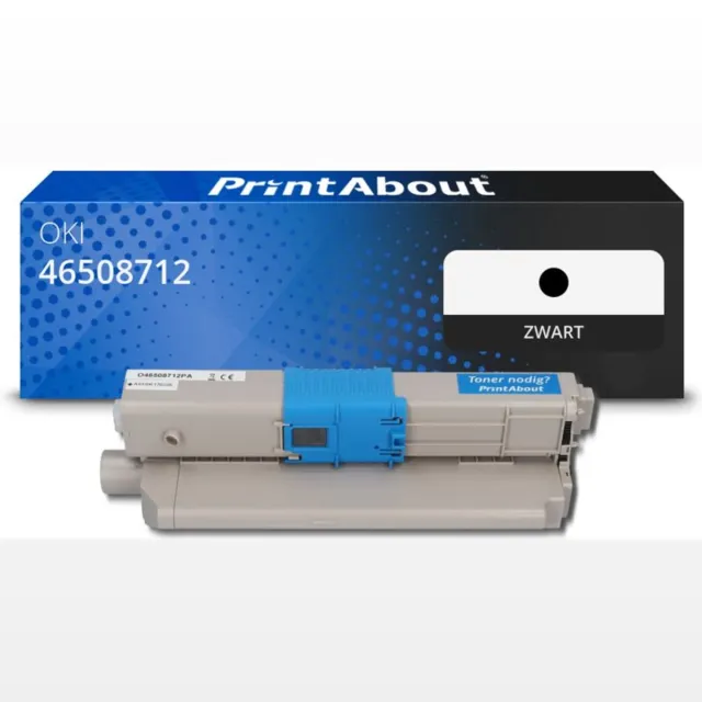 PrintAbout Huismerk OKI 46508712 Toner Zwart