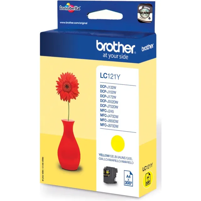 Brother Inktcartridge brother lc-121y geel | 1 stuk | 5 stuks
