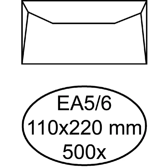 Quantore Envelop Quantore bank EA5/6 110x220mm wit 500 stuks