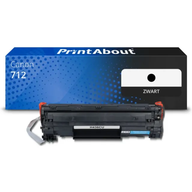 PrintAbout huismerk Toner 712 Zwart Geschikt voor Canon