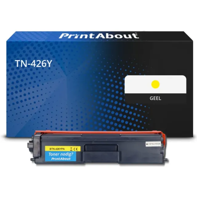 PrintAbout huismerk Toner TN-426Y Geel Extra hoge capaciteit Geschikt voor Brother