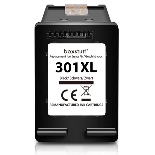 Boxstuff Inkt geschikt voor 301 XL - (CH563EE) Compatibel met HP 301 / 301XL - Inkt Cartridge Zwart voor HP Deskjet 1000 / 2050 / 2549 / 3050a2 Envy 4500 / 4501 / 5530 / 5531 Officejet 4630 / 4631 / 4632 - Pack Zwart