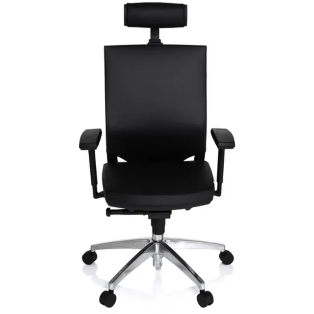 hjh office Bureaustoel PORTO MAX HIGH Leder, zwart hjh OFFICE