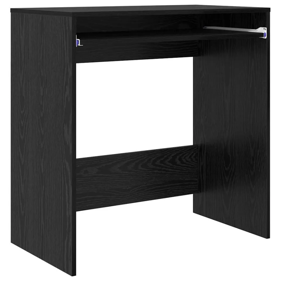 vidaXL Bureau Zwart Eiken 77,5 x 43 x 79 cm Bewerkt hout, foto 3