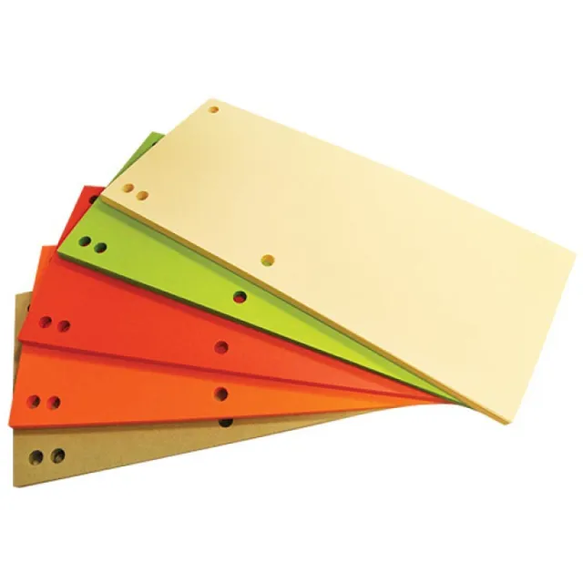 Office Products verdeelstroken, 235 x 105 mm, pak van 100 stuks, geassorteerde kleuren