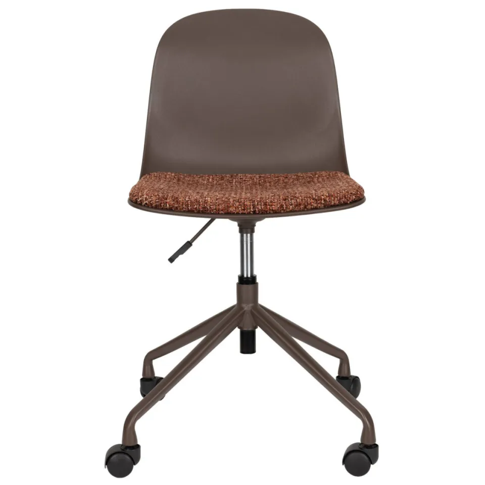 Housecraft Living draaibare bureaustoel Roxanne met wielen - bruin, foto 2