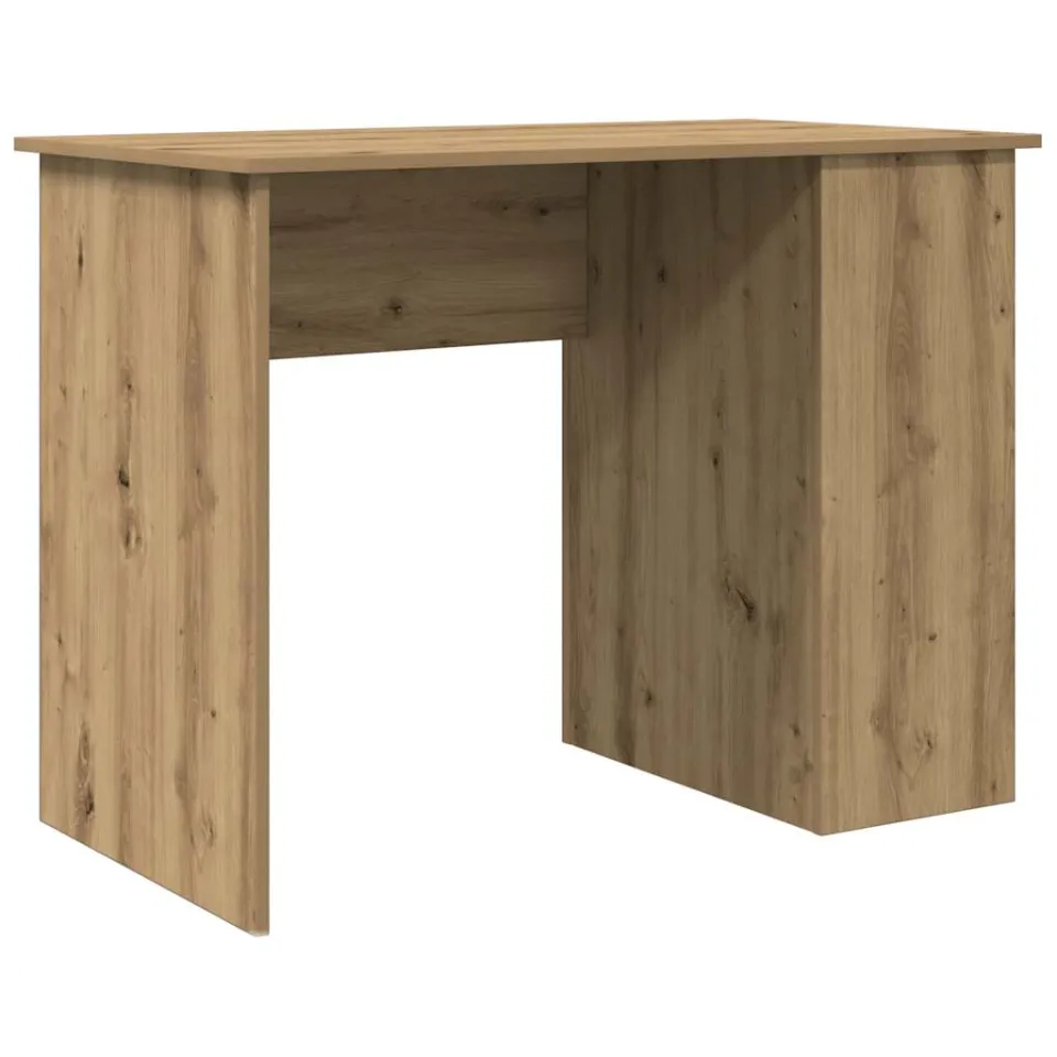 vidaXL Bureau 100x55x75 cm bewerkt hout artisanaal eikenkleur, foto 3