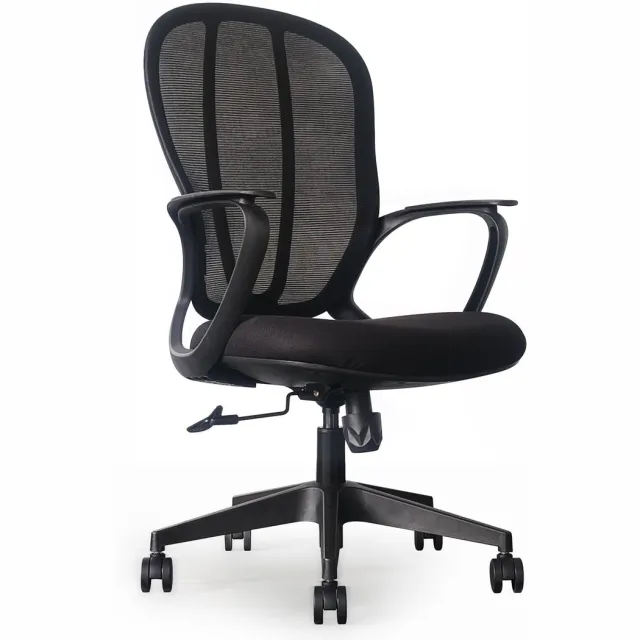 Worktrainer Olio Ergonomische Mesh Bureaustoel met Lendensteun - Zwart