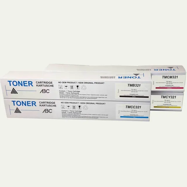 ABC huismerk Set 4x Toner geschikt voor Develop TN-321 Ineo+ Ineo + 224 284 284E 364 Set 4 kleuren