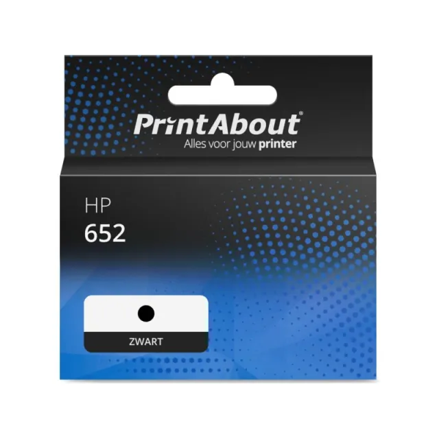 PrintAbout huismerk Inktcartridge 652 (HF6V25AEPA (nr. 652)) Zwart Geschikt voor HP