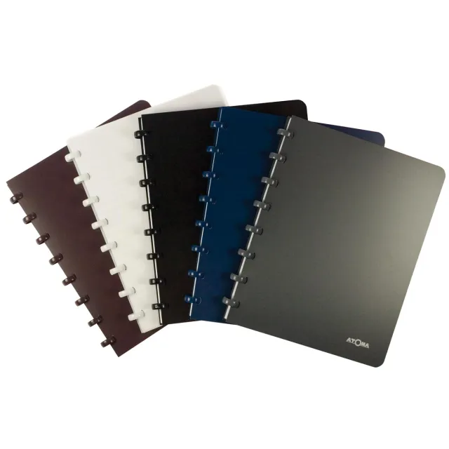Atoma schrift, ft A5, 144 bladzijden, PP, commercieel geruit, geassorteerde kleuren blauw