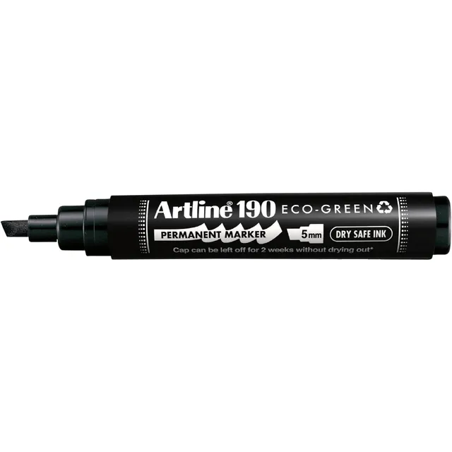 Artline Permanent marker Artline 190 Dry Safe Eco schuin 2-5mm zwart
