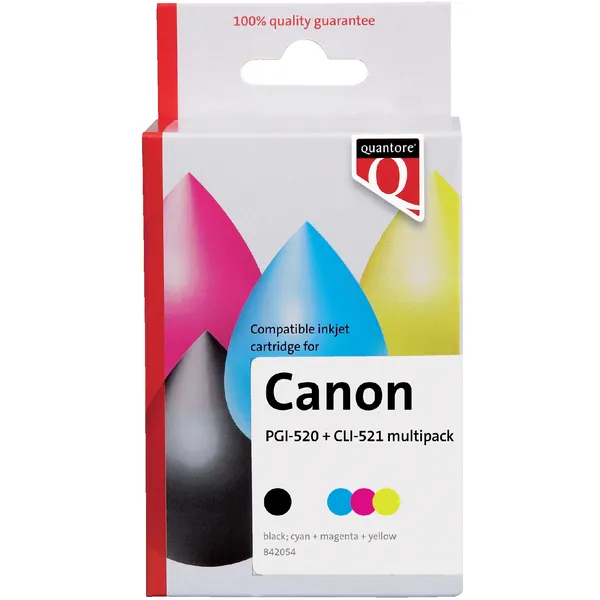Quantore Inktcartridge Quantore alternatief tbv Canon PGI-520 CLI-521 2 zwart + 3 kleuren False