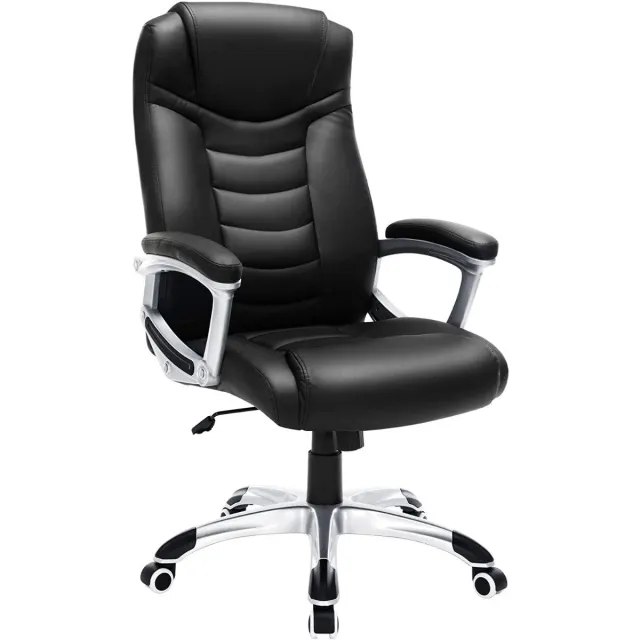 Hoppa! Ergonomische Bureaustoel - 52 D x 53 B x 122 H - Zwart Kunstleer