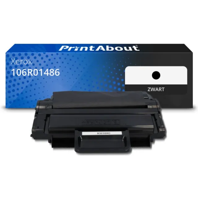 PrintAbout huismerk Toner 106R01486 Zwart Geschikt voor Xerox
