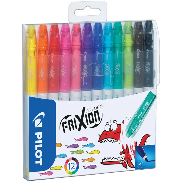 Pilot Viltstift PILOT friXion Colors medium assorti etui à 12 stuks
