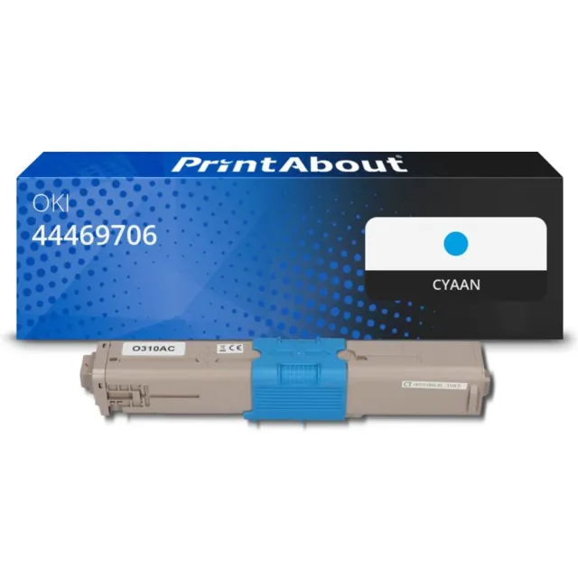 PrintAbout OKI 44469706 toner cyaan Huismerk