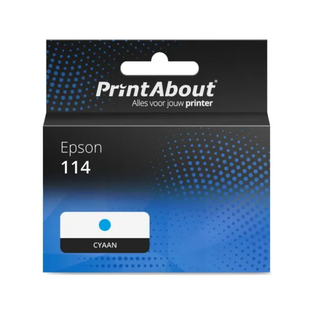PrintAbout huismerk Inktcartridge 114 (C13T07B240) Cyaan Geschikt voor Epson