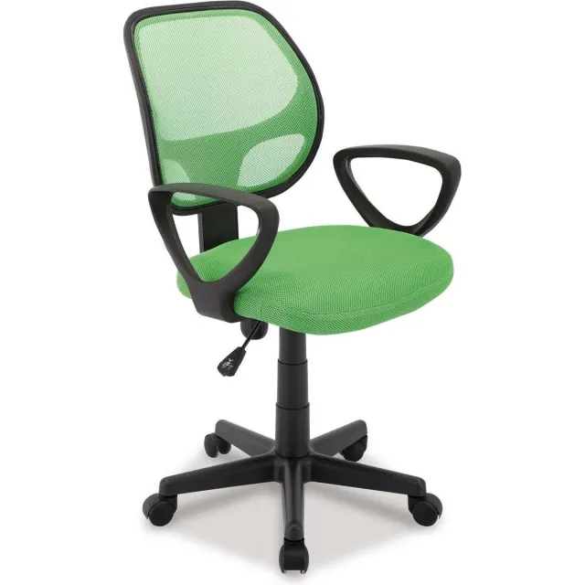 Rousseau Kinderbureaustoel Hippa Lime – Verstelbaar – Mesh Rugleuning – Met Armleuningen en Wielen Groen - Lime