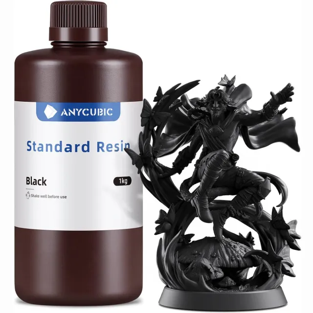 Anycubic Standard Resin Zwart 1KG – Hoge Precisie UV Resin voor LCD/DLP/SLA 3D Printers