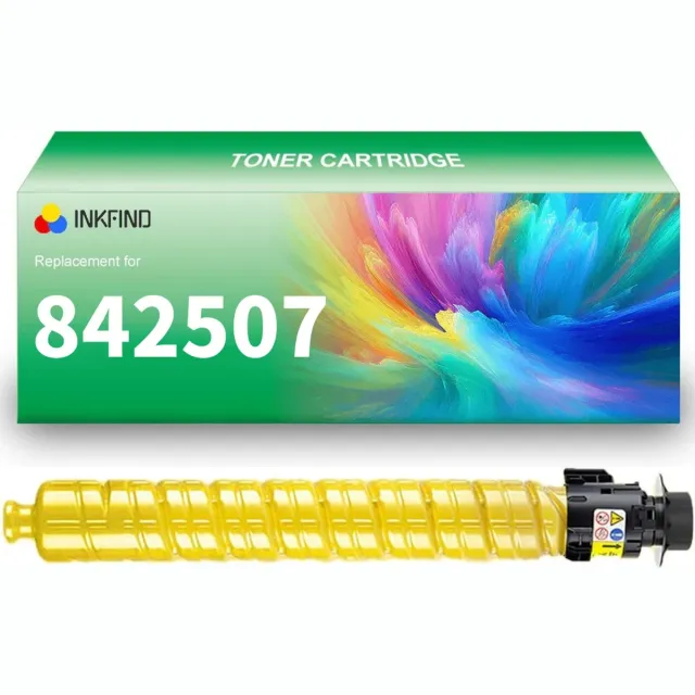 INKFIND 842507 tonercartridge Geel compatibel met Ricoh IM C3510 C3010 842507 - 1-pack Geel Geel x 1