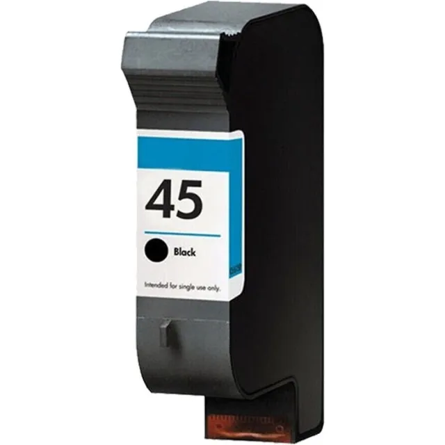 Inktkenners Inktcartridge Geschikt voor HP 45 | 1x Zwart Geschikt voor Officejet G55 - G85 - G95 - K60 - K80 - Photosmart 1000 - 1100 - 1115 - DeskJet 1180C - 1220C - 1280