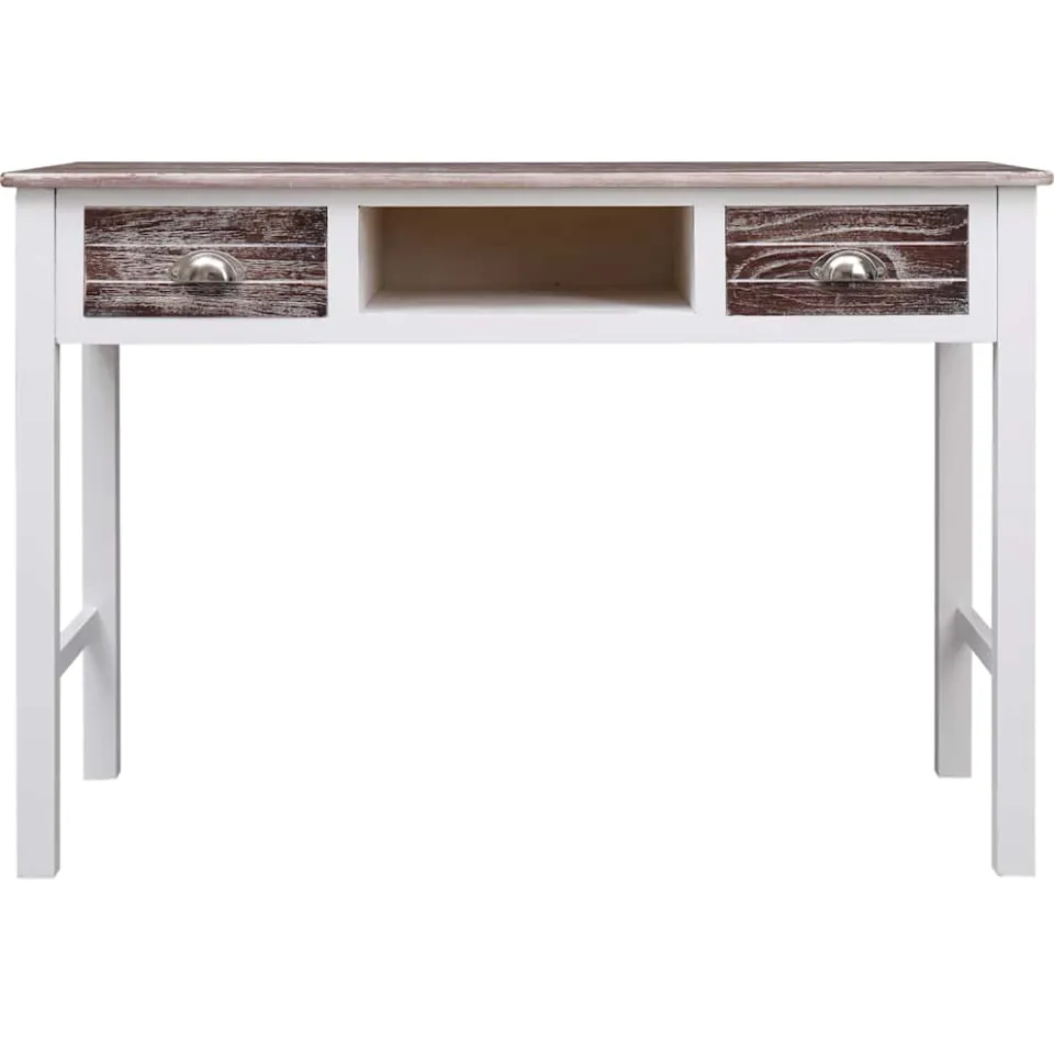 vidaXL Schrijftafel 110x45x76 cm hout bruin, foto 2