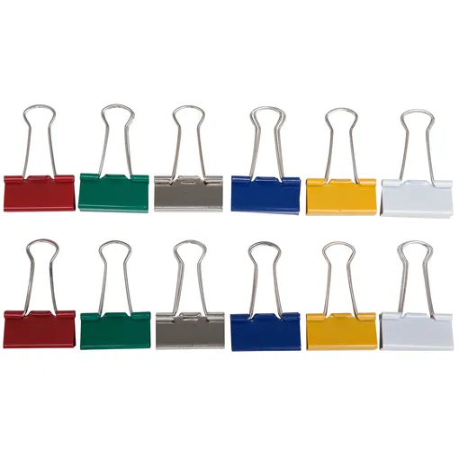 Maul Papierklem MAUL 213 Foldback 32mm capaciteit 13mm assorti 12 stuks